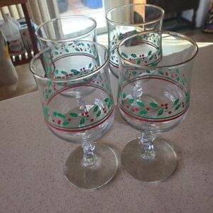 Vintage Arby's Libbey Christmas goblets
